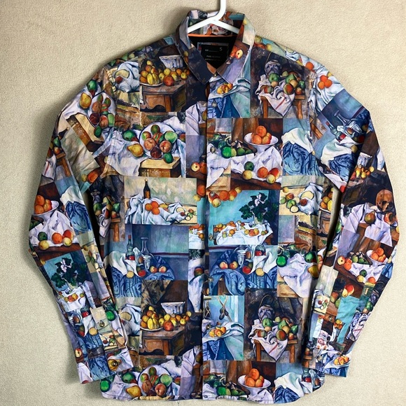 Medicine x Paul Cézanne All Over Fruit Art Print Long Sleeve Shirt Men’s size S - Picture 1 of 10